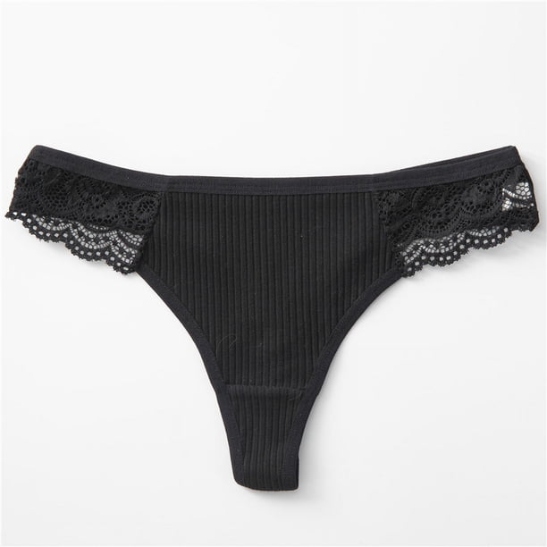 Ropa interior sexy para mujer, cintura baja, ropa interior de algodón para niñas, tanga de encaje para mujer, pantalones cortos para mujer