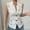 White, variant on Qulqfy Button Up Cardigan Women Sleeveless White Lace Tunic Vest Cutout Women Collared Tops L