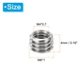 thumbnail image 2 of Uxcell Thread Adapters Sleeve Reducing Nut M6*1 Male to M4*0.7 Female Repairing Insert Nut Screw Reducer 4mm 10 Pcs, 2 of 6