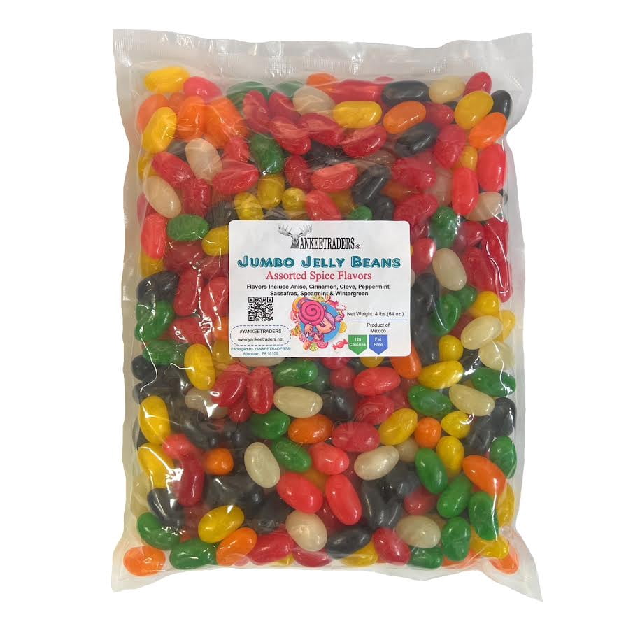 YANKEETRADERS® Jumbo Spiced Jelly Beans, 4 Pound Bag