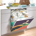 thumbnail image 2 of Yayeee Magnetic Dishwasher Cover for The Front Decoration Home Kitchen Machine Sticker Protector, Purple Mountain, 2 of 6