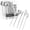 Silver, variant on PLASTICPRO 40pc Disposable Gold Plastic Silverware Set with Spoons, Knives, Forks, and Teaspoons, Service for 8