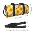 thumbnail image 2 of Fotbe White Marble Pattern Sunflower Bolsa Deportiva de Lona Plegable con Estampado, Bolsa de Gimnasio con Bolsillo Seco/Húmedo, Bolsa de Viaje Ultraligera de Gran Capacidad, 2 of 6