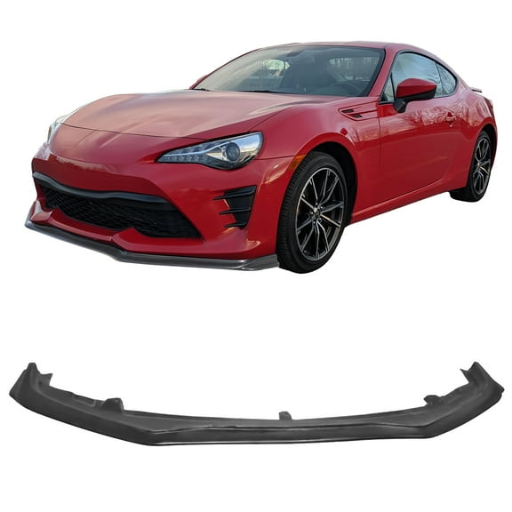 Ikon Motorsports Front Bumper Lip Compatible With 2017-2020 Toyota 86 GR V2 Style PU Add On Air Dam Front Chin Spoiler Lower Valance Splitter
