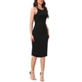 thumbnail image 4 of INSPIRE CHIC Vestido Midi de Cóctel sin Mangas y Tirantes Espagueti para Mujeres Fiesta Color Negro XS, 4 of 6