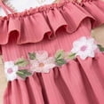 thumbnail image 5 of HCNTES Toddler Girls Baby Summer Dress Ruffle Sleeve Casual Party Dress for Little Children Big Kids 1-6T 7-12T(4-5 Years,H03-Pink), 5 of 9