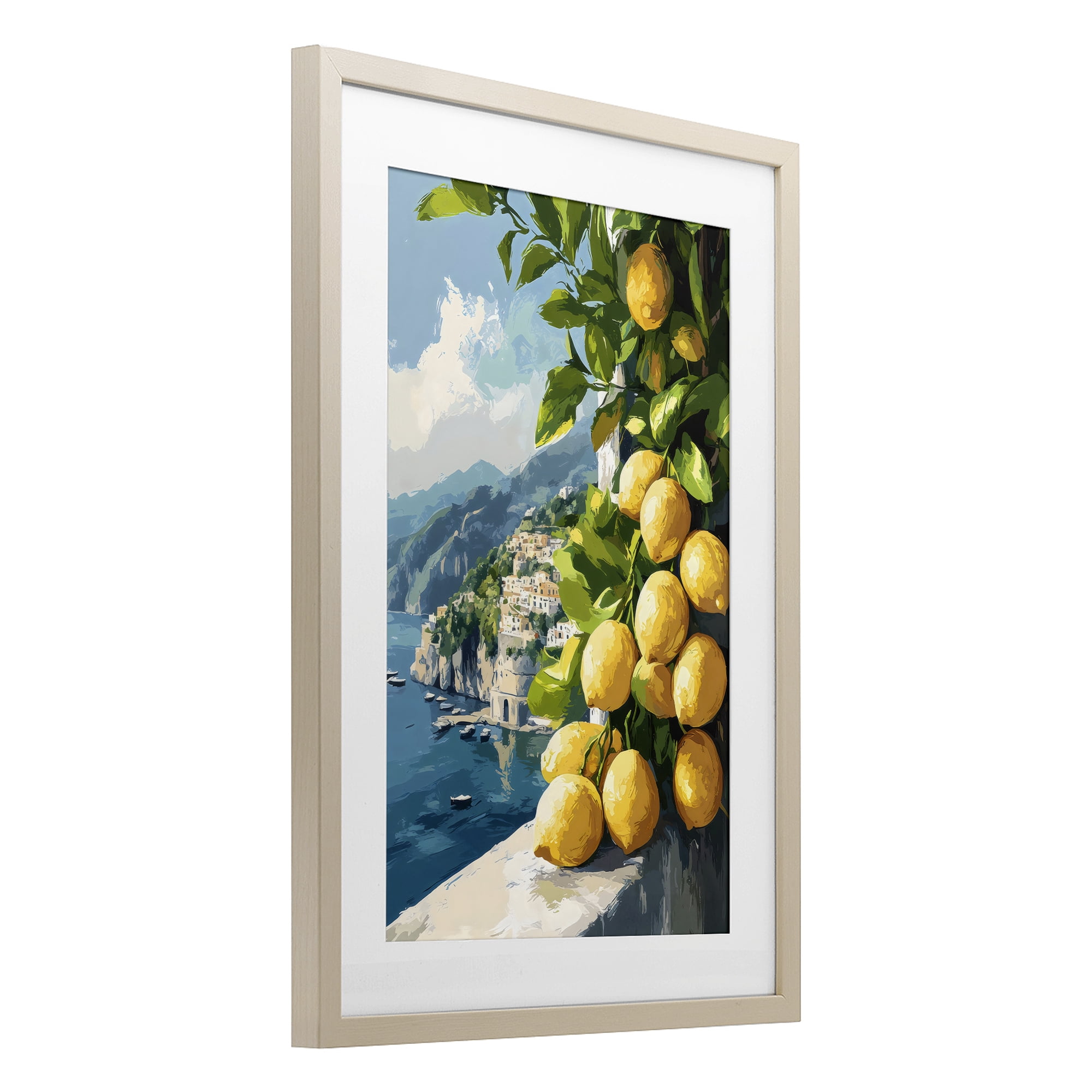 Stupell Industries Lemon Terrace Amalfi View Birch Framed Print Under Glass, design by Creative Studio