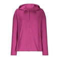 thumbnail image 4 of Vinsonshop Women's Fishing Sun Hoodie UPF 50+ Lightweight Long Sleeve Jacket Sun Protection Shirt Quick Dry Breathable Hot Pink L, 4 of 8