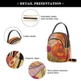thumbnail image 4 of FORMRS Crossbody Bag for Women Quilted Travel Shoulder Cell Phone Purse with Chain Strap Handbag, Orange Abstract Floral, 4 of 7