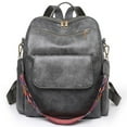 thumbnail image 1 of Mochila de viaje para mujer, de piel sintética, con borlas, para hombro, convertible, 1 of 5