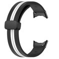 thumbnail image 2 of (Black White)For Google Pixel Watch Two-color Folding Buckle Silicone Watch Band AQGJ, 2 of 5