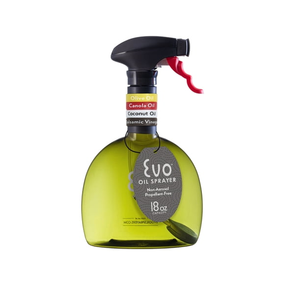 Evo Original Oil Sprayer, Non-Aerosol for Olive Oil, Cooking Oils, and Vinegars, Green, 24-Ounce Capacity