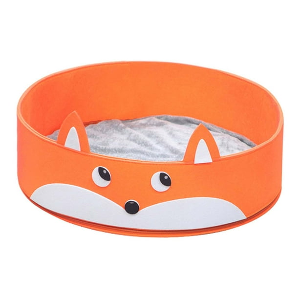 Cama para gatos, cama para mascotas, escondite, dibujos animados, extraíble, suave, cálida, portátil, casa para perros pequeños zorro m