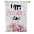 thumbnail image 1 of America Forever Happy Mother's Day Pink Flowers House Flag 28 x 40 inches I Love You Mom Double Sided Holiday Seasonal Yard Outdoor Decorative Floral Best Mom Flag, 1 of 5