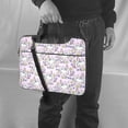 thumbnail image 5 of Lsque Purple Rabbit Pattern Laptop Bag – Portable & Slim Single-Shoulder Computer Case with Adjustable Strap, Protective, Lightweight for 13”/14”/15.6” Laptops, 5 of 8