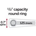 thumbnail image 4 of Just Basics Round-Ring View Binder, 1/2" Rings, 61% Recycled, Black, Pack Of 12 Binders, 4 of 4