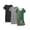 Black/Grey/Floral Green, variant on Ekouaer 3 Pack Nightgowns for Women Short Sleeve Sleep Shirts T Shirt Night Gown V Neck Nightshirts Soft Sleepwear Dress
