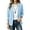 A Light Blue, variant on Blazers for Women Business Casual Women's Casual Winter Solid-Color Fitted Lapel Blazer Cardigan Top Black Xs