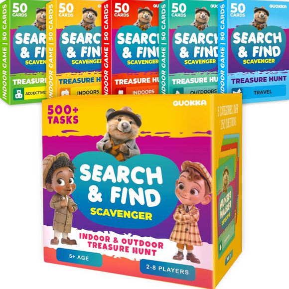shiyou-Board Games for Kids 5-9 - 250+ Toddler Scavenger Hunt Cards by - Indoor Outdoor Toys for Kids 3-5 - Camping Backyard Outdoor Games 8-12 - Boys Girls and Family Pocket Travel Activities