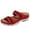 Red, variant on JeashCHAT Womens Sandals Open Toe Two Band Slip On Platform Wedge Slide Sandals Casual Summer Sandals Slippers Comfortable Dress Walking Shoes