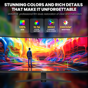 CRUA 49 Curved Gaming Monitor | DQHD(5120 * 1440), 144Hz/165Hz, 1500R, 32:9, AMD FreeSync, 120% sRGB, Height Adjustable Ultra-Wide Computer Monitors, HDMI 2.1 & DP 1.4, Wall Mount Install- Black