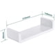 thumbnail image 2 of Estantes de baño de plástico blanco para montaje en pared, estantes de pared flotantes en forma de U con ventosa, suministros de ducha (medio), 2 of 5