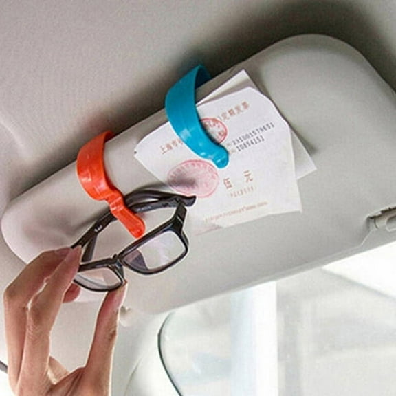 SPRING PARK 2 Pcs Auto Car Vehicle Visor Sunglasses Glasses Card Pen Holder Ticket Clips