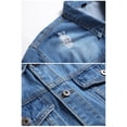 thumbnail image 5 of LZLER Classic Jean Jacket for Men Slim Denim Jacket with Hole, 5 of 5