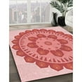thumbnail image 2 of Ahgly Company Indoor Round Patterned Pastel Pink Area Rugs, 3' Round, 2 of 6