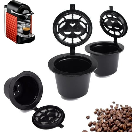 4x Refillable Reusable Coffee Capsules Pods For Nespresso Original Line machines with (Best Reusable Nespresso Capsules)
