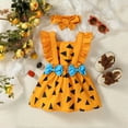 thumbnail image 2 of Ruyang New Born Girls Halloween Dress with Bowknot Headband Cute Ruffle Straps Backless Dress Up Party Outfit Winter Clothes, 2 of 8