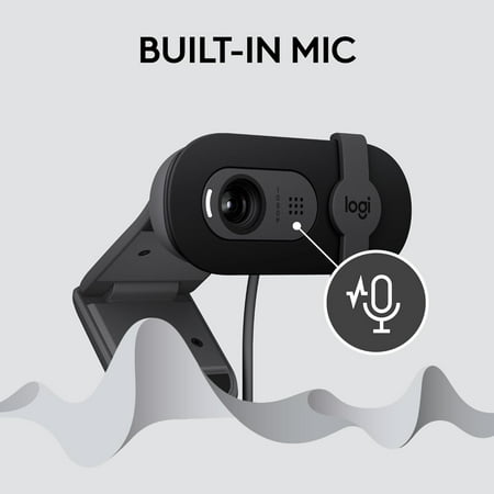 Logitech Brio 101 Full HD 1080p Webcam Made for Meetings and Works for Streaming