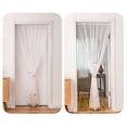 thumbnail image 2 of Curtains and Drapes, Rod Pocket & Back Tab semitransparent with Light Through Vertical Window Treatments for Sliding Glass Door & Living Room (Include Telescopic Rod), 2 of 5