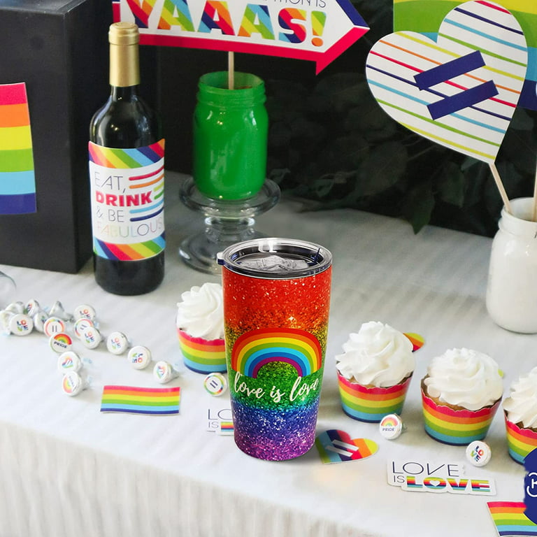 2 Kom Rainbow Pride Tumbler LGBT Kafa Putna Lezbejka LGBTQ Rainbow
