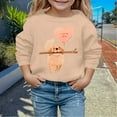 thumbnail image 2 of Toddler Valentines Day Outfit Boy Crewneck Sweatshirt Lover Themed Letter Print Long Sleeve Pullover Toddler Hoodie for Toddler Girl 5-6 Years, 2 of 4
