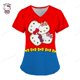 thumbnail image 3 of Camiseta de verano para hospital, camiseta para mujer, camisetas 2023, camisetas para mujer, camisetas con bolsillos, uniforme de enfermera, Hello Kitty, ropa de mujer con cuello en V, 3 of 5