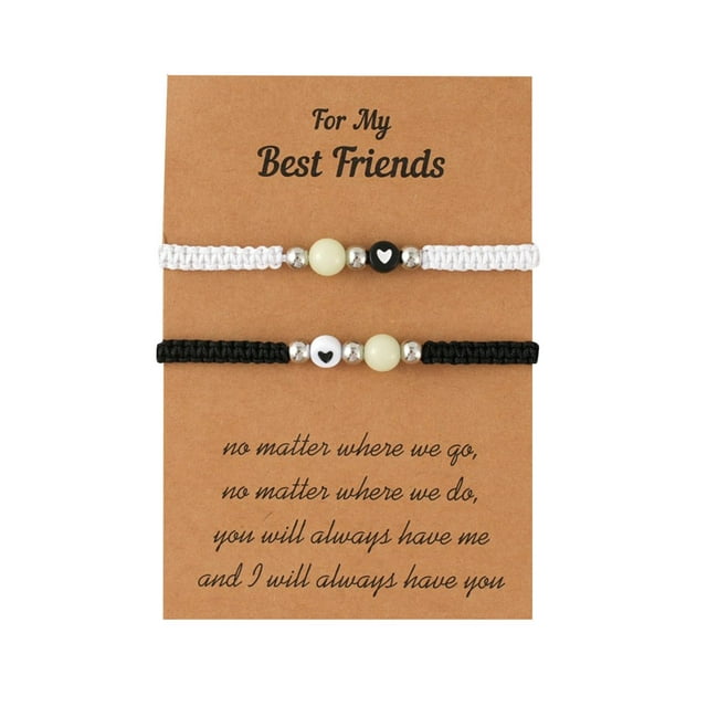 Y Luminoso Pulseras Pareja Pulseras Buen Corazón Ajustable En Forma De Pulseras Trenzadas Amante Pulseras
