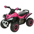 thumbnail image 1 of Aosom 4 Wheels Ride on Motorcycle Toy for Kids Baby Toddler Ride-on Car Walker No Power Foot To Floor Slider with Music and lightening function for 18-36 Months Pink, 1 of 9