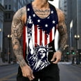 thumbnail image 5 of HCNTES Mens Graphic Tank Tops Sleeveless Muscle Shirts Beach Hawaiian Patriotic Tank Tops(Navy,XXL), 5 of 6
