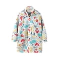 thumbnail image 1 of QIPOPIQ Girls Clothes Clearance Rainy Season Children‘s Raincoat Jacket Cute Print Hooded Mid-length Jacket With Pockets, 1 of 5