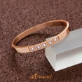 thumbnail image 3 of 555Jewelry Stainless Steel Cubic Zirconia Designer Inspired Cuff Hinged Bangle Bracelets for Women & Men, Rose Gold, 3 of 5