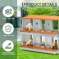 thumbnail image 3 of Bingirl Nesting Boxes for Chickens, 3 Compartment Metal Chicken Nesting Box with Swing Perch, Rollout Egg Collection, Wall Mountable Chicken Nesting Boxes for Laying Eggs, 3 of 6