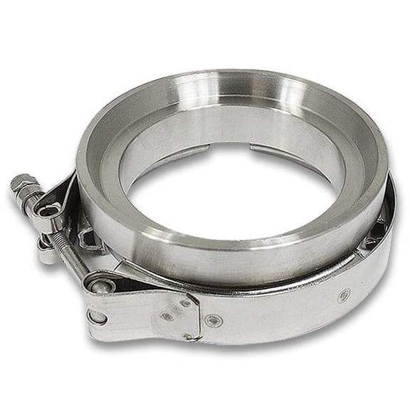 3.25" GT45 Stainless Steel V-Band Clamp & CNC Flange Kit