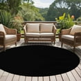 thumbnail image 5 of Black 6ft Round Rug, Farmhouse Solid Black Color Modern Art Non-Skid Rubber Backing Large Area Rugs - Living Room Bedroom Home Office, Indoor Floor Mat Carpets Washable Rug, 5 of 9
