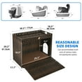 thumbnail image 6 of Dextrus Cat Litter Box Enclosure, Rattan Cat House Litter Box Furniture with Mats, Brown, 6 of 9