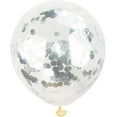 thumbnail image 2 of KIRIKOU 24 piezas juego de bolas de papel multicolor Globo de fiesta de látex de 12 pulgadas para decoración de fiesta, bodas, compromisos, novias, cumpleaños y ducha (plata), 2 of 5