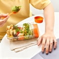 thumbnail image 3 of This set includes one salad jar lunch box, a leak-proof snack container with a lid, and a separate sauce container, perfect for meal prep, home use, outdoor activities, and travel.,B, 3 of 5