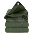 thumbnail image 5 of Heavy Duty Canvas Tarp Waterproof Tarp 19.4oz Canvas Tarp Extra Thick Waterproof Tarpaulin Full Sizes(20' x 20',Green), 5 of 10