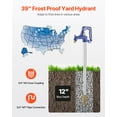 thumbnail image 2 of VEVOR Frost Proof Yard Hydrant 39'' Length 12" Bury Depth Heavy-Duty Cast Iron, 2 of 9