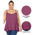 thumbnail image 3 of Débardeur Fluide pour Femme Camisole avec Spaghetti Réglable Casual Cami Débardeur, 3 of 7